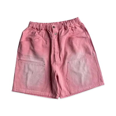 BALLSY.BROTHERS Vintage processed double knee shorts "Pink"