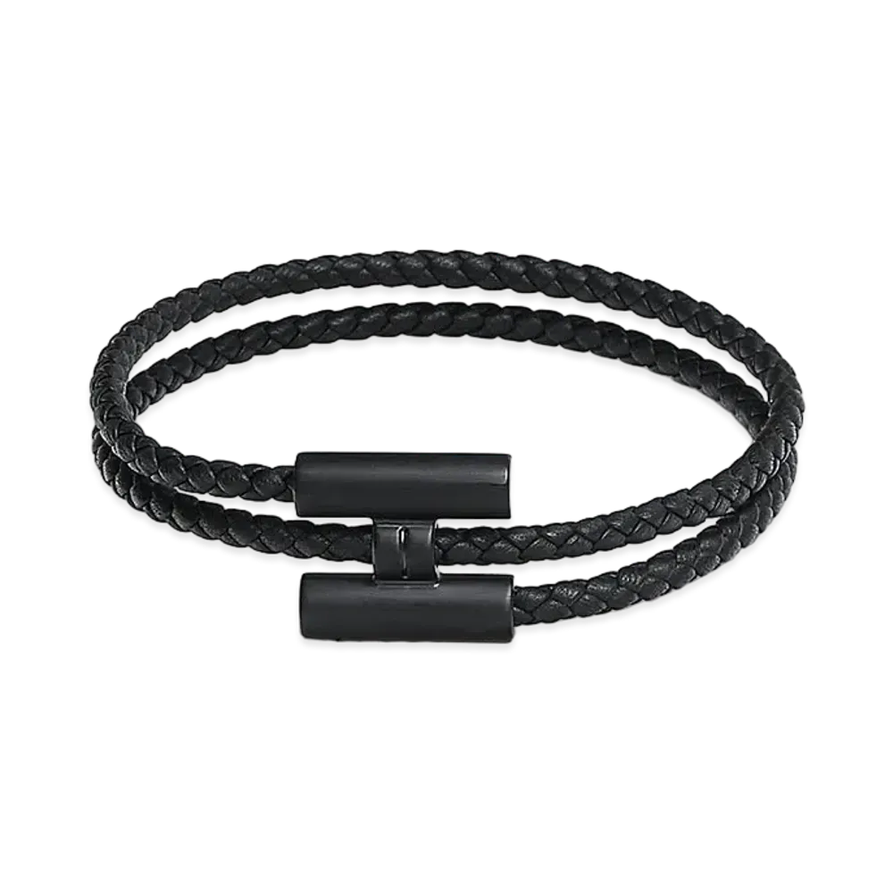 Hermes Tournis Tresse Bracelet "So Black"