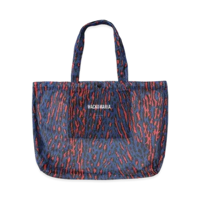 WACKO MARIA x Speak Easy Leopard Mesh Tote Bag "Blue"