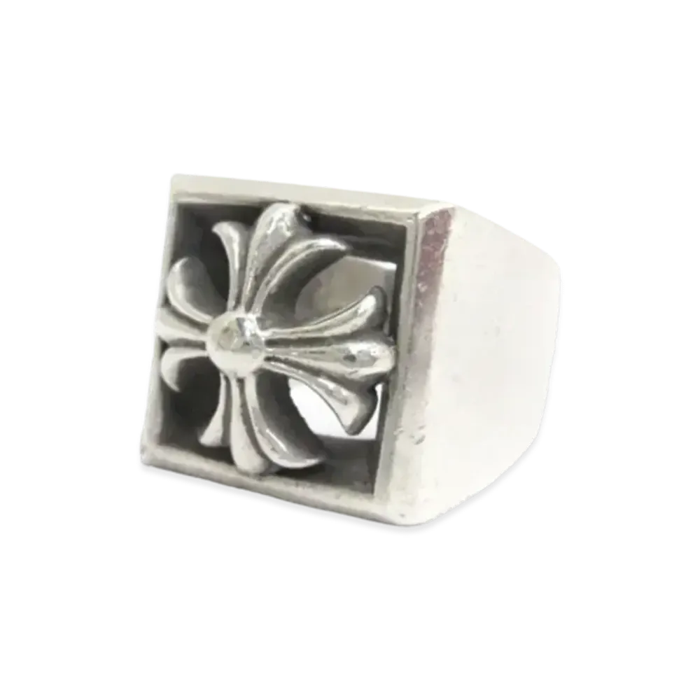 Chrome Hearts Letter Block CH Plus Ring "Silver"