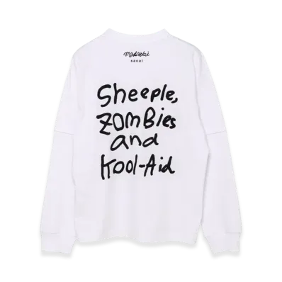 sacai x MADSAKI Print L/S T-Shirt "White"