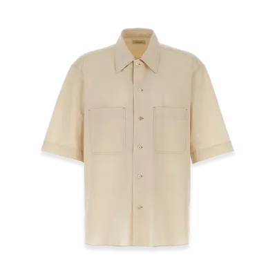 LEMAIRE 'Convertible' Shirt "Beige"