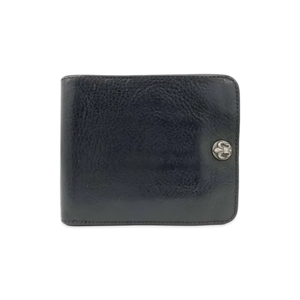 Chrome Hearts 1 Snap Wallet BS Fleur Button "Black"