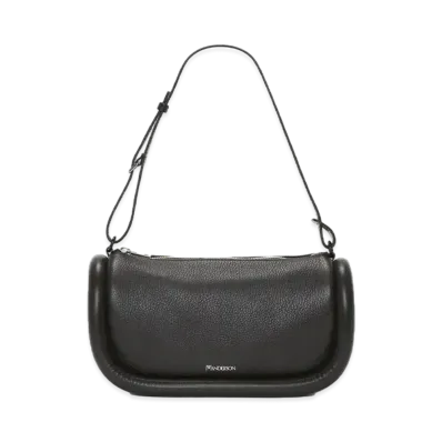 JW ANDERSON Bumper 15 Webstrap Leather Cross-Body Bag "Black"