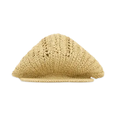 PRADA Women's Raffia Baker Boy Hat "Beige"