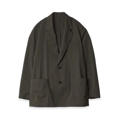 ssstein Windproof Nylon Single Breasted Jacket "Dark Khaki"