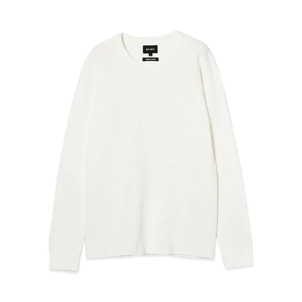 BEAMS Thermal Cut And Sew "White"