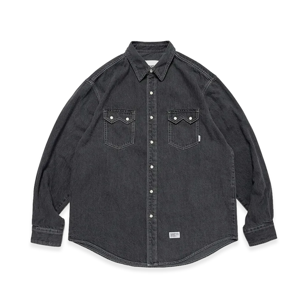 WTAPS Allman / LS / Cotton. Denim "Black"