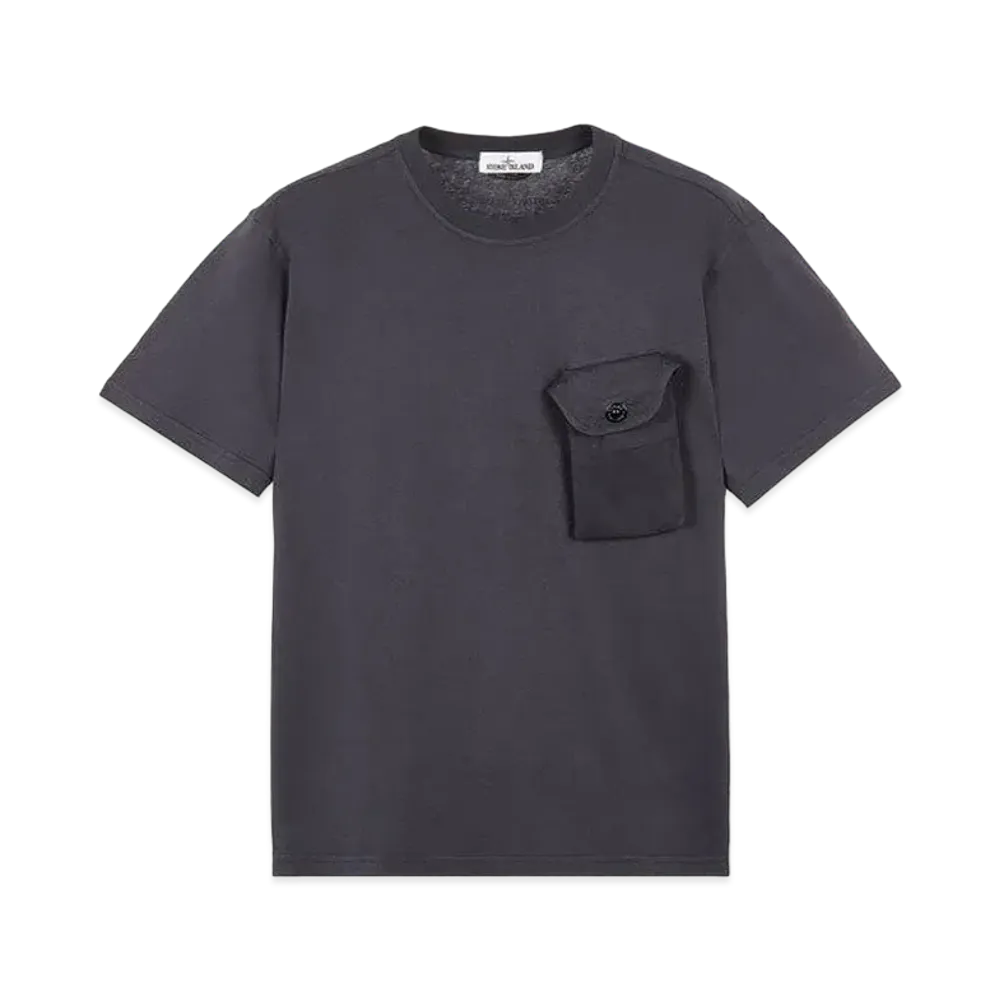 Stone Island 20144 20/1 COTTON JERSEY_LOOSE FIT "Ink Blue"