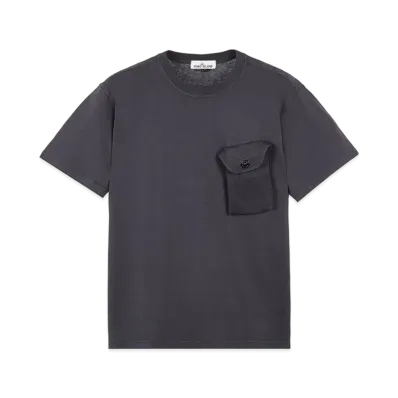 Stone Island 20144 20/1 COTTON JERSEY_LOOSE FIT "Ink Blue"