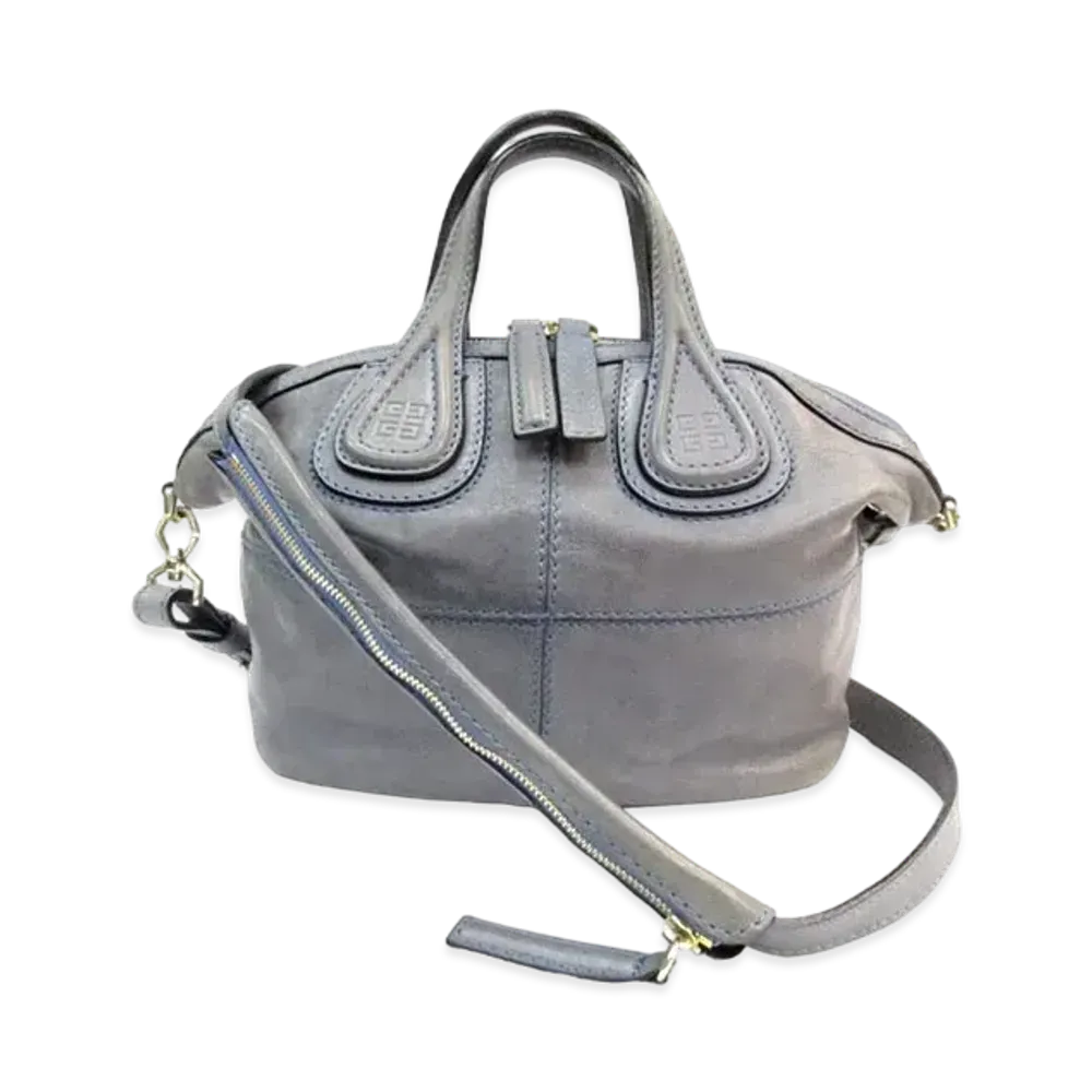 GIVENCHY Nightingale Leather 2Way Bag "Gray"