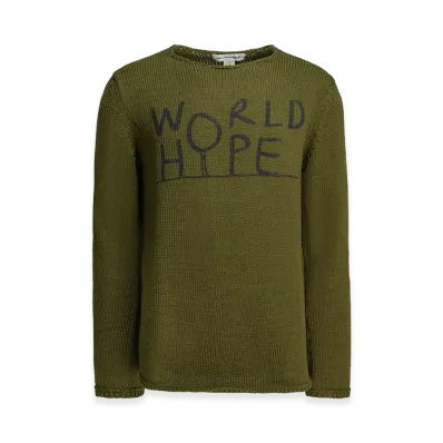 COMME des GARCONS SHIRT Crew-Neck Sweater With Logo "Green"