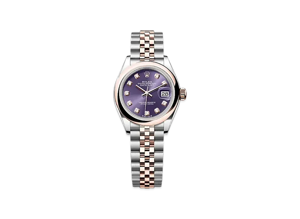 ROLEX Lady-Datejust Oystersteel & Everose Gold "Purple"