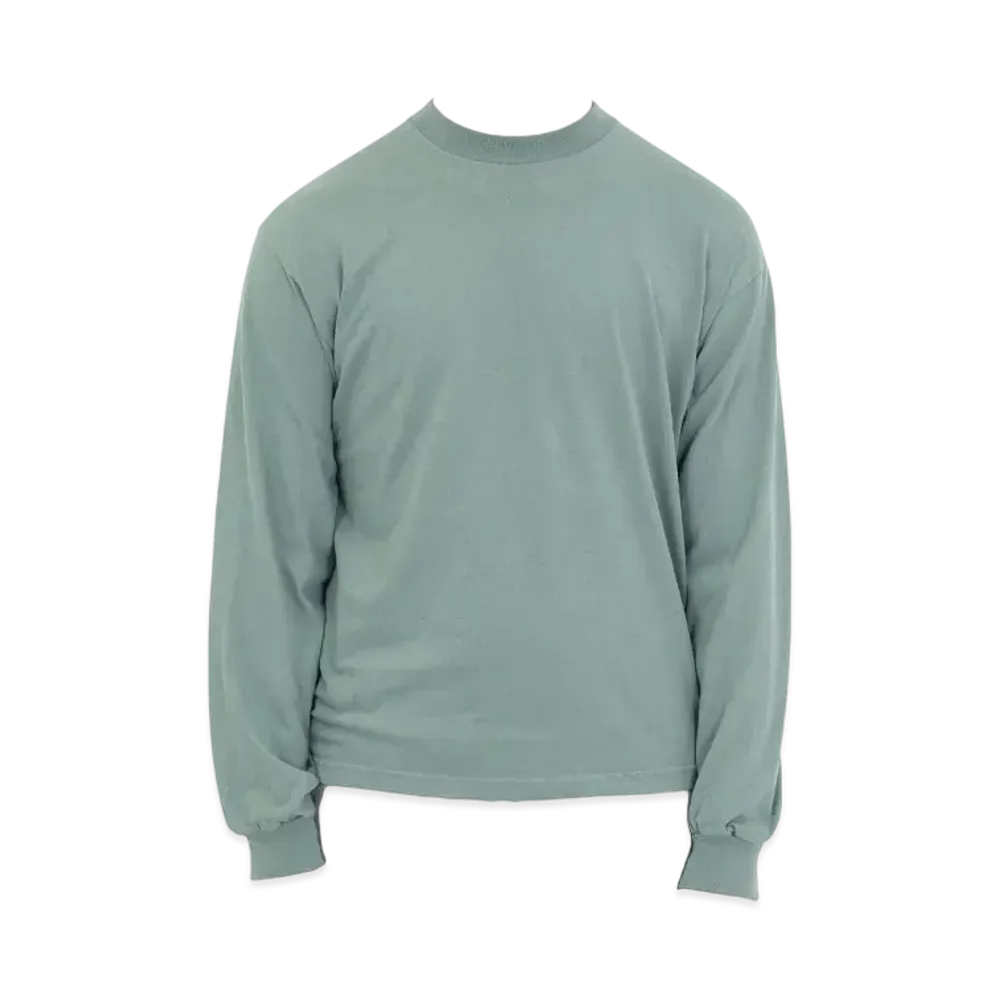 Los Angeles Apparel 6.5oz Long Sleeve Garment Dye Crew Neck T-Shirt "Atlantic Green"