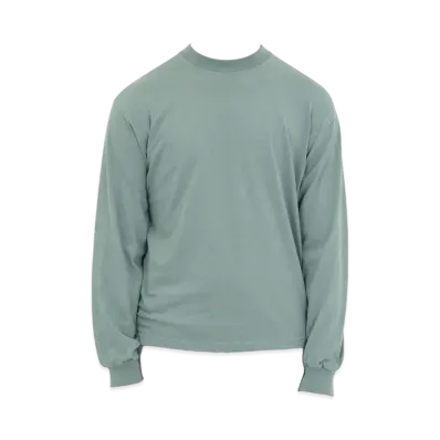 Los Angeles Apparel 6.5oz Long Sleeve Garment Dye Crew Neck T-Shirt "Atlantic Green"
