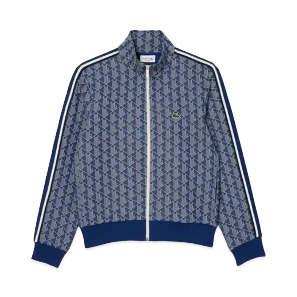 LACOSTE Monogram Jacquard Truck Jacket "Blue"