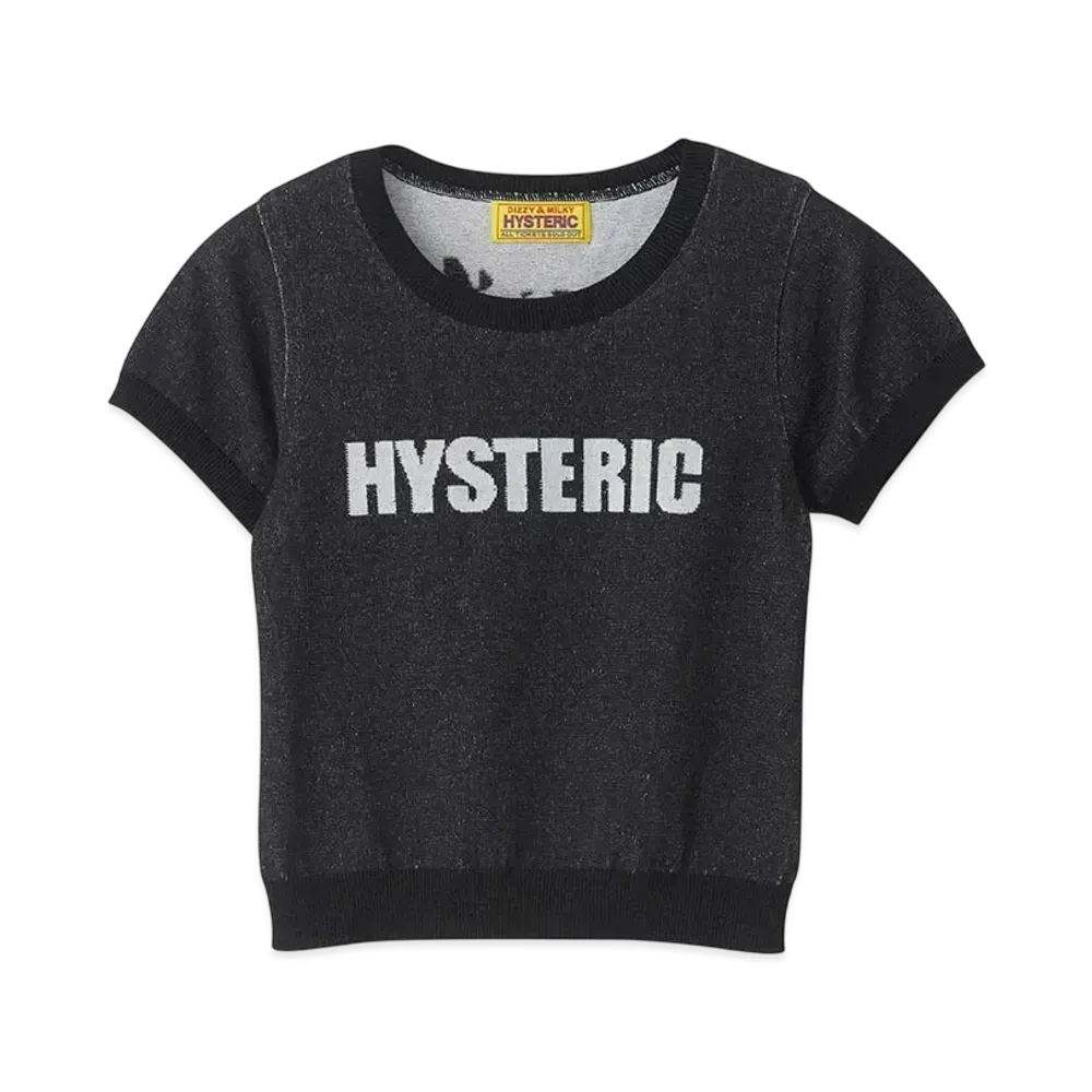 HYSTERIC GLAMOUR Temptation Girl Plating Chibi Pullover "Black"