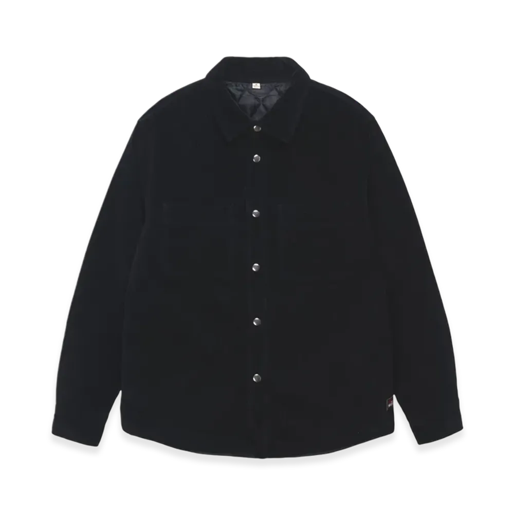Stussy Cord Quilted Overshirt "Black"