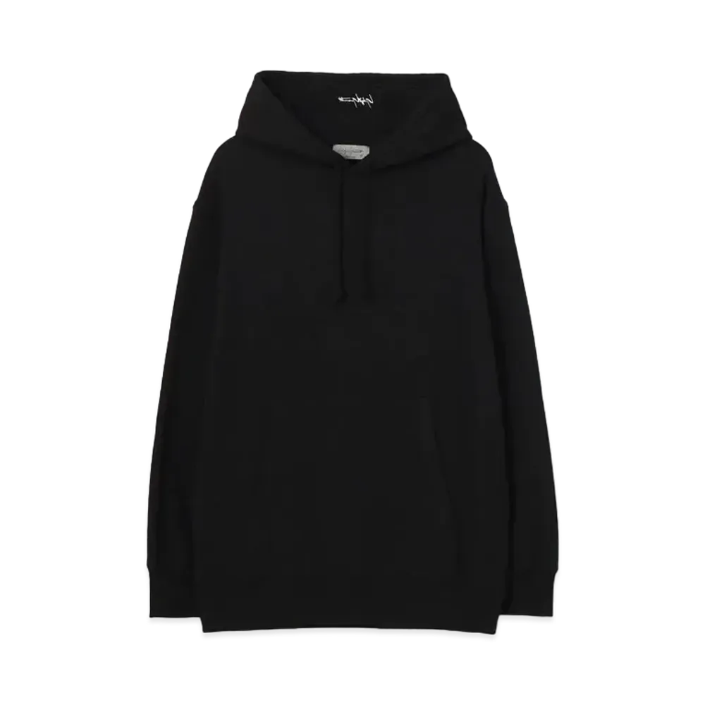 Yohji Yamamoto Pour Homme 30/10 FLEECE SIGNATURE EMBROIDERY HOODIE "Black"