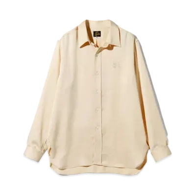 Needles for NEPENTHES Regular Collar Shirt - Poly Sateen "Off White"