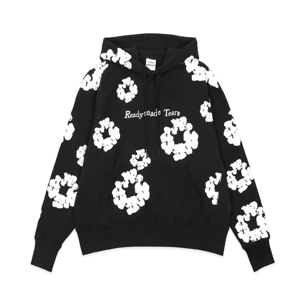 READYMADE x Denim Tears Cotton Wreath Hoodie "Black/White"