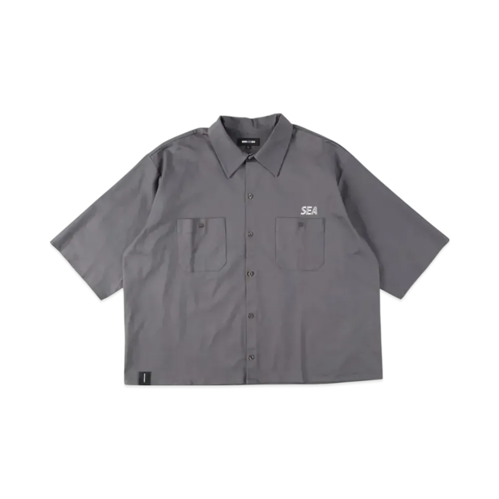 WIND AND SEA A32 H/S Cut-Off Work Shirt Dark "Gray"