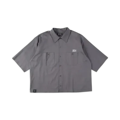WIND AND SEA A32 H/S Cut-Off Work Shirt Dark "Gray"