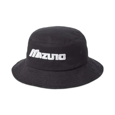 MIZUNO x New Vintage Golf Classic Logo Print Embroidery Bucket Hat "Black"
