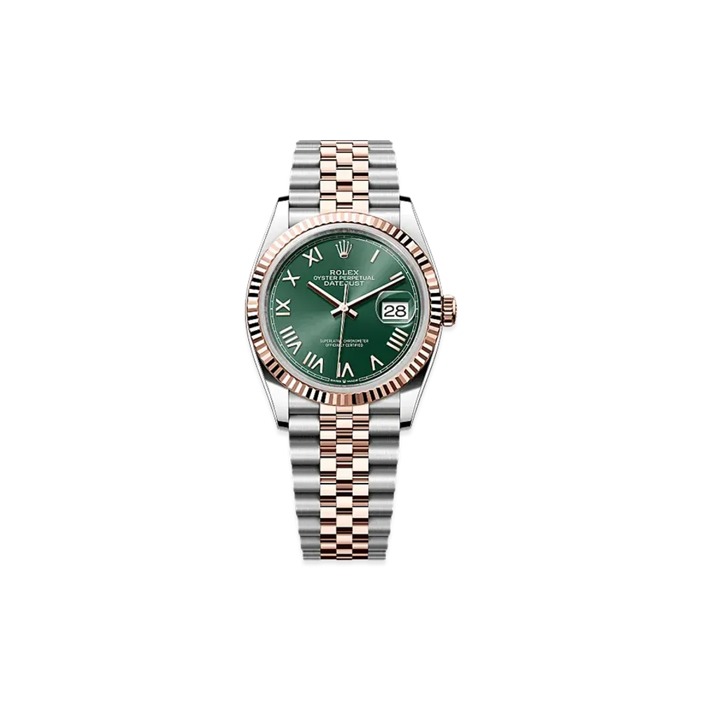 ROLEX Datejust 36 Oystersteel & Everose Gold "Mint Green"