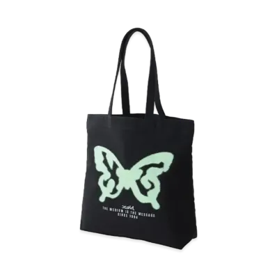 X-Girl Spray Butterfly Print Tote Bag "Black"