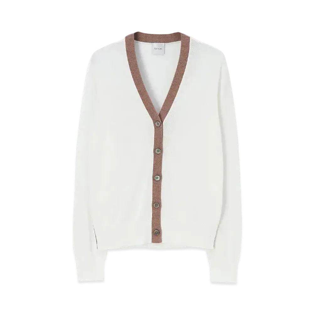 Paul Smith Womens Sheer Knit Cardigan "White"