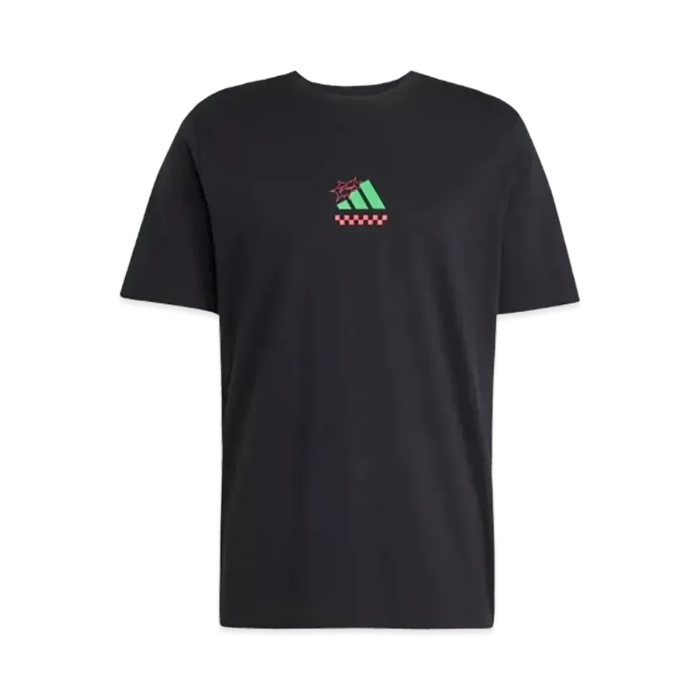 adidas Lounge Pizza Graphic Short Sleeve T-Shirt "Black"
