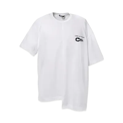 CDG Asymmetric Split T-Shirt "White"