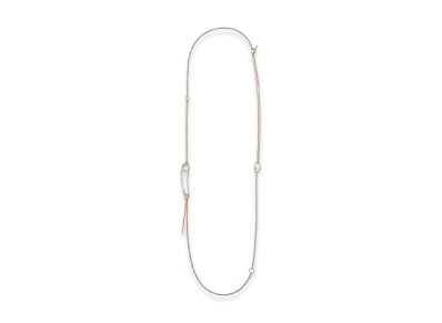 Hermes Chaine D'ancre Punk Long Necklace GM "Pink Gold/1 Diamond"