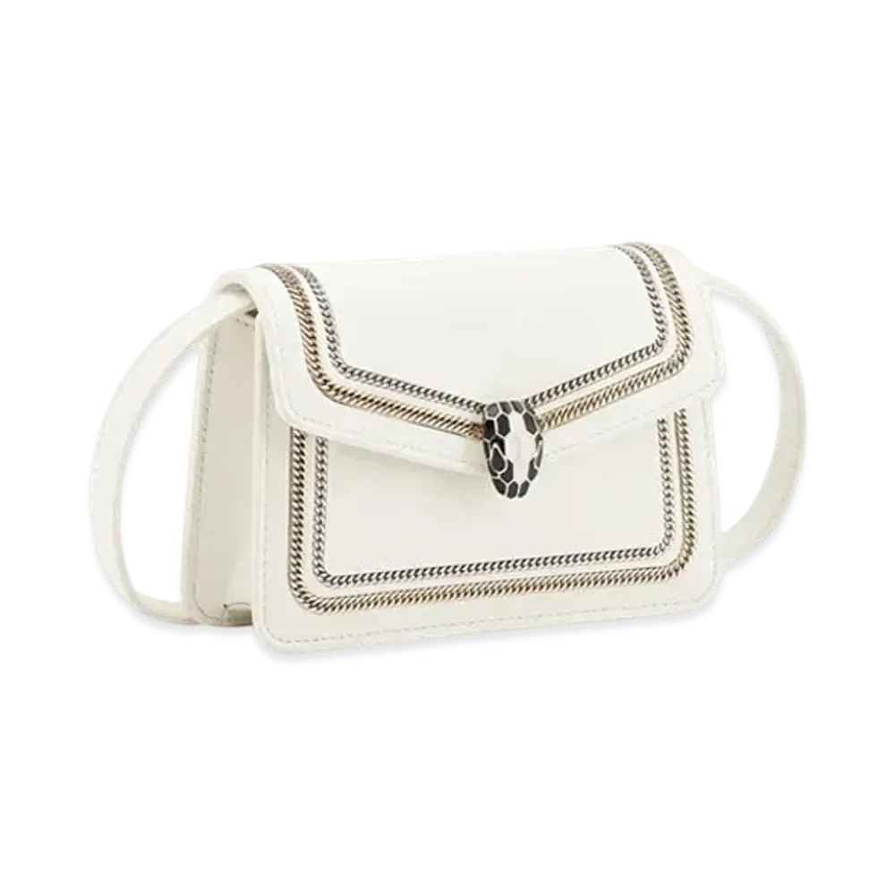 BVLGARI Serpenti Forever Mini Bag "White"