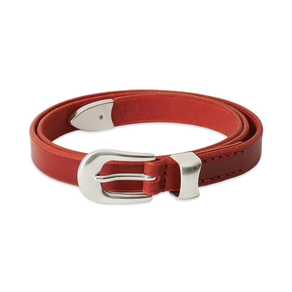 OUR LEGACY Women's 2 Cm Belt "Lipstick Red Leather"