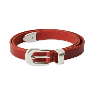 OUR LEGACY Women's 2 Cm Belt "Lipstick Red Leather"