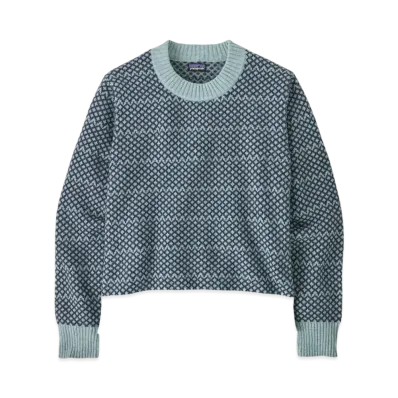 Patagonia Women's Recycled Wool Blend Neck Sweater "Thermal Blue"