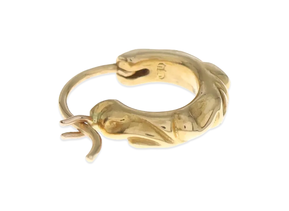 クロムハーツ 22K フープ スクロール タイニー ピアス 