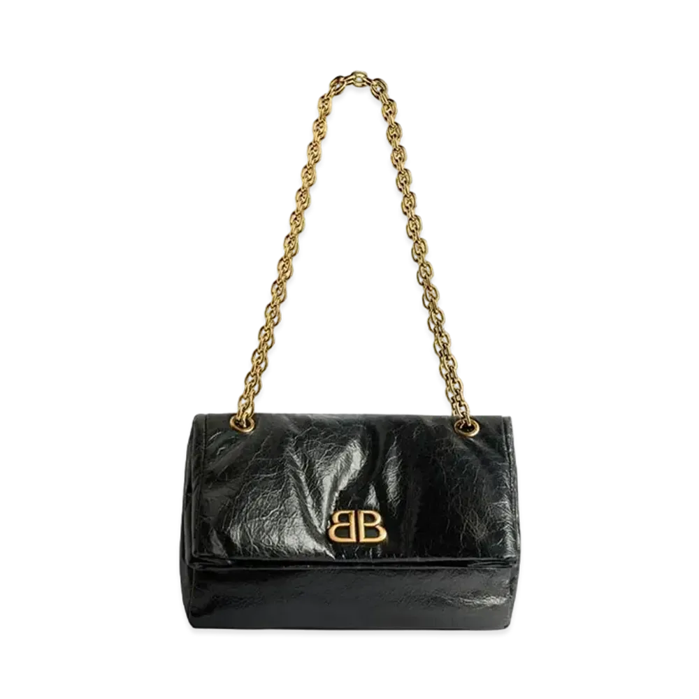 BALENCIAGA Monaco Small Chain Bag "Black"