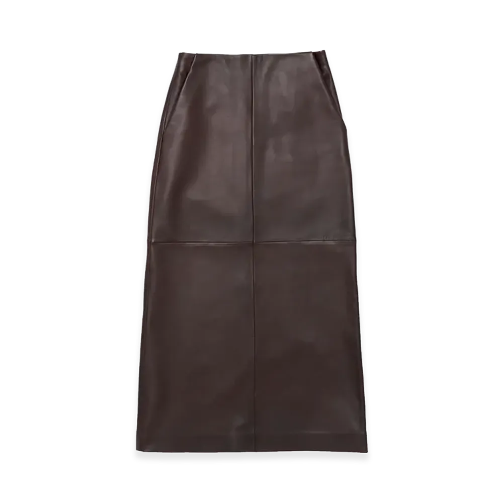 T.T Taiga Takahashi Women's Leather Skirt "Burgundy"