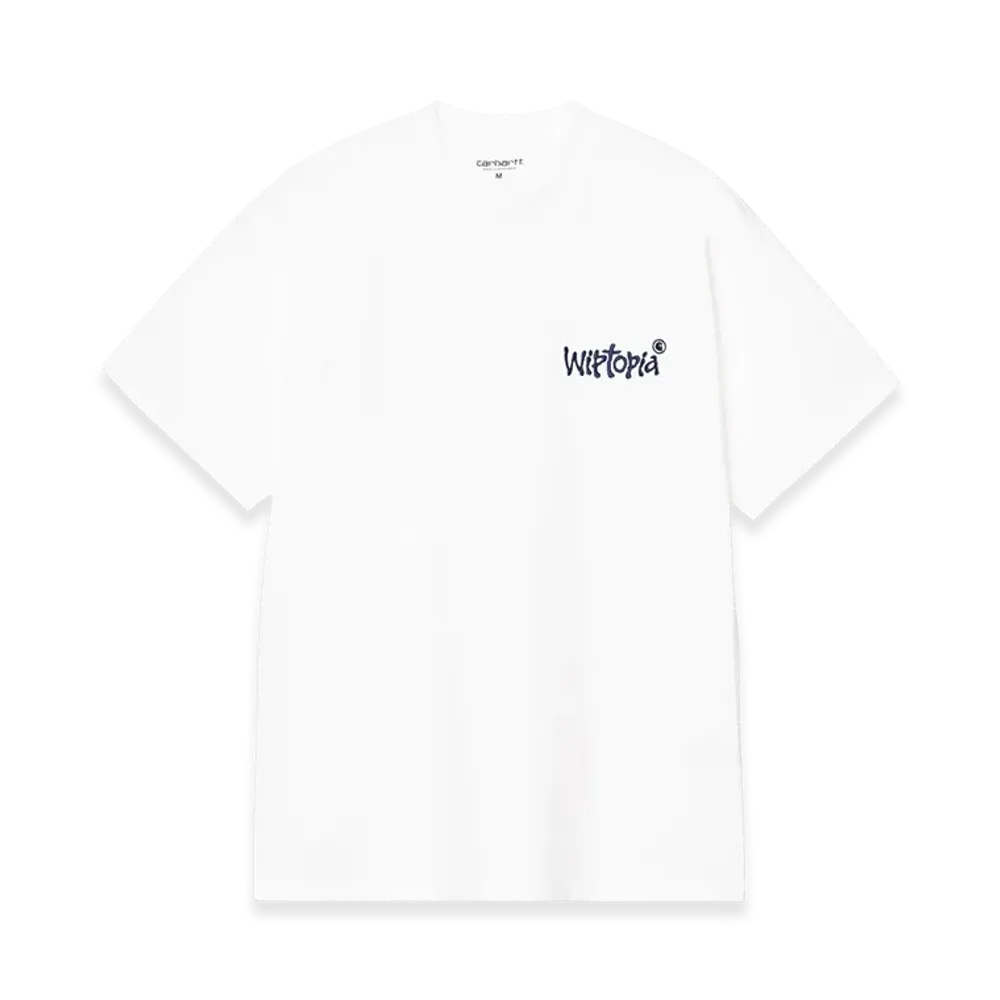 Carhartt WIP S/S Wiptopia Script T-Shirt "White/Blue"