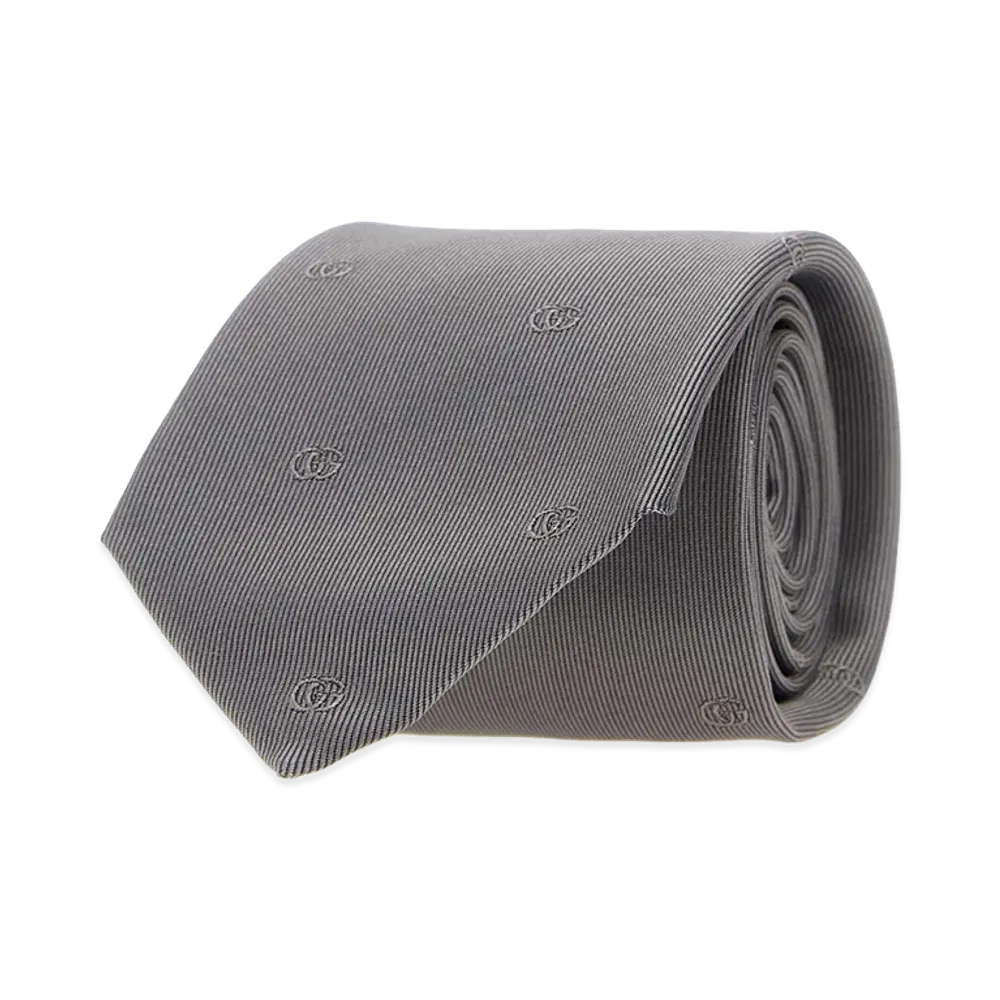 GUCCI Jacquard Tie "Gray"
