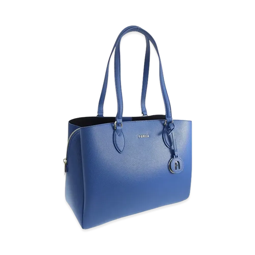 FURLA Minerva L Tote Bag "Blue"
