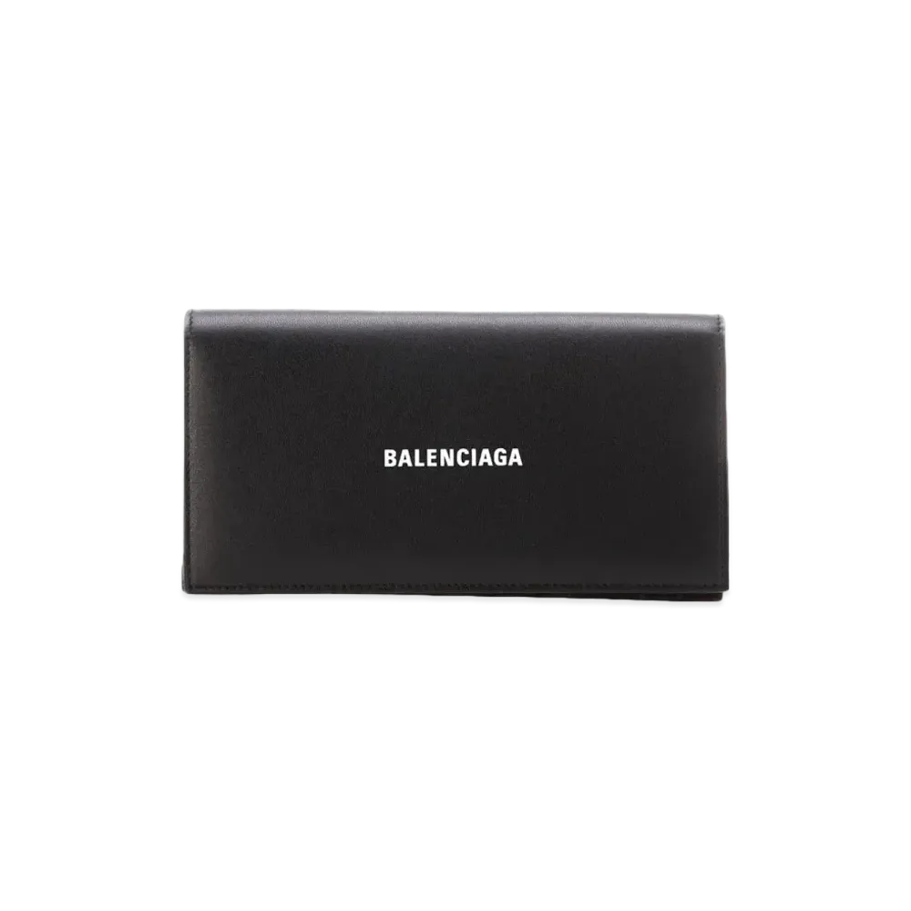 BALENCIAGA Men's Cash Vertical Long Wallet "Black"