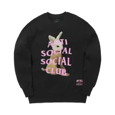 ANTI SOCIAL SOCIAL CLUB collaboration with #FR2 Crewneck Sweat "Black"