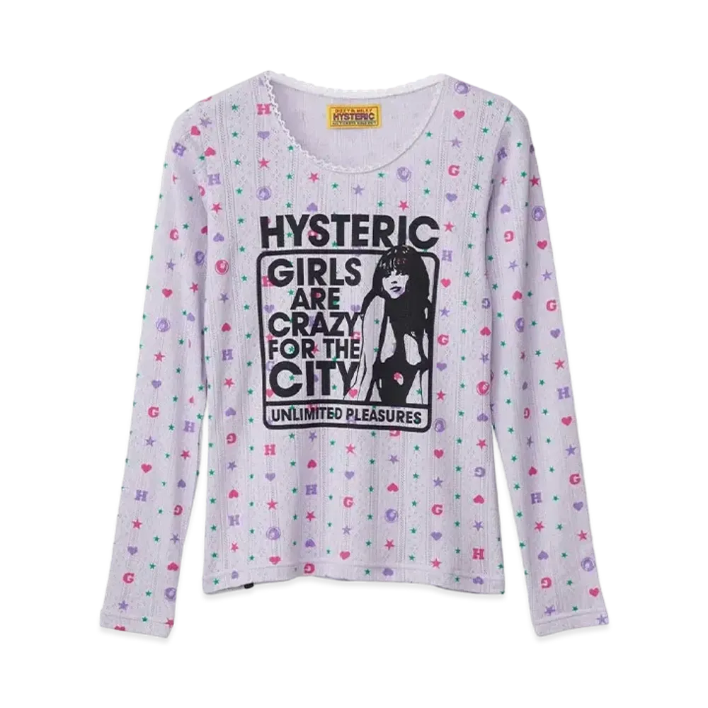 HYSTERIC GLAMOUR Girl Are Crazy Chibi T-Shirt "Purple"