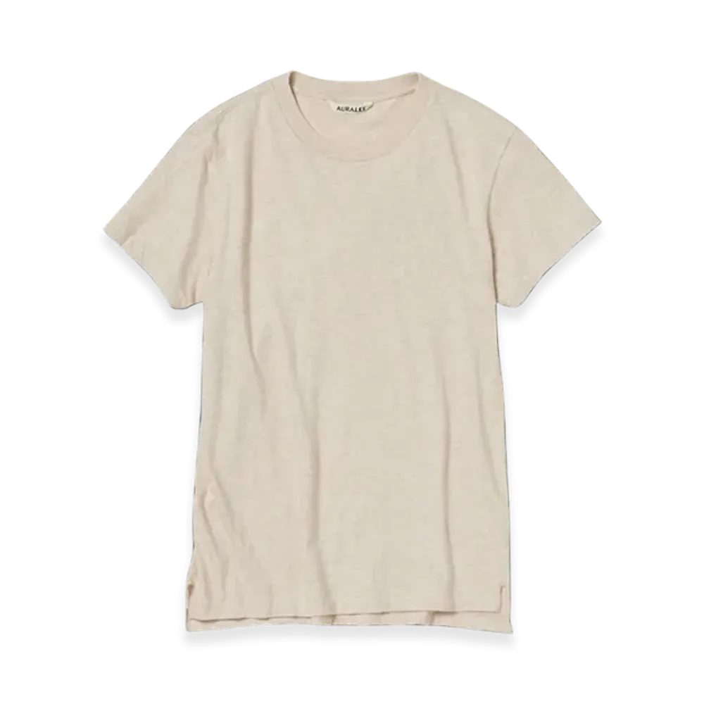 AURALEE Seamless Crewneck T-Shirt "Top Brown"