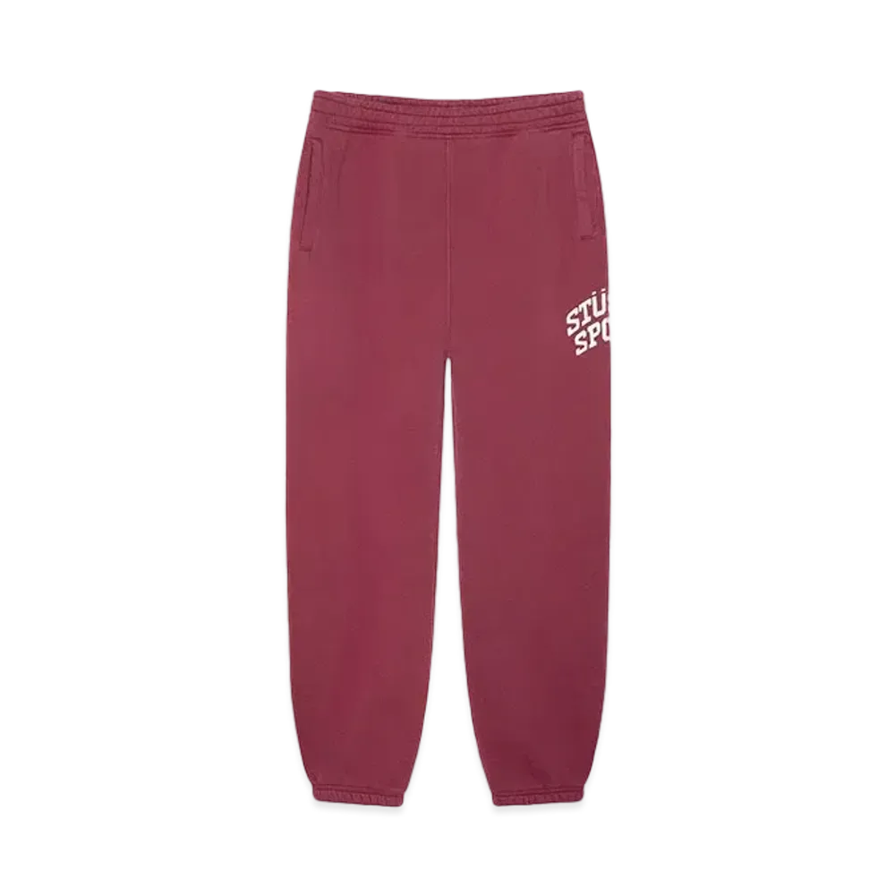 Stussy Fleece Pant Sport Crackle "Burgundy"