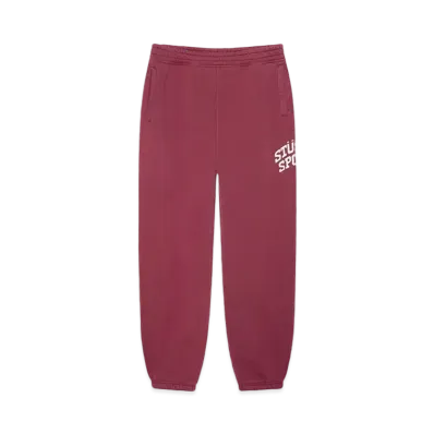 Stussy Fleece Pant Sport Crackle "Burgundy"
